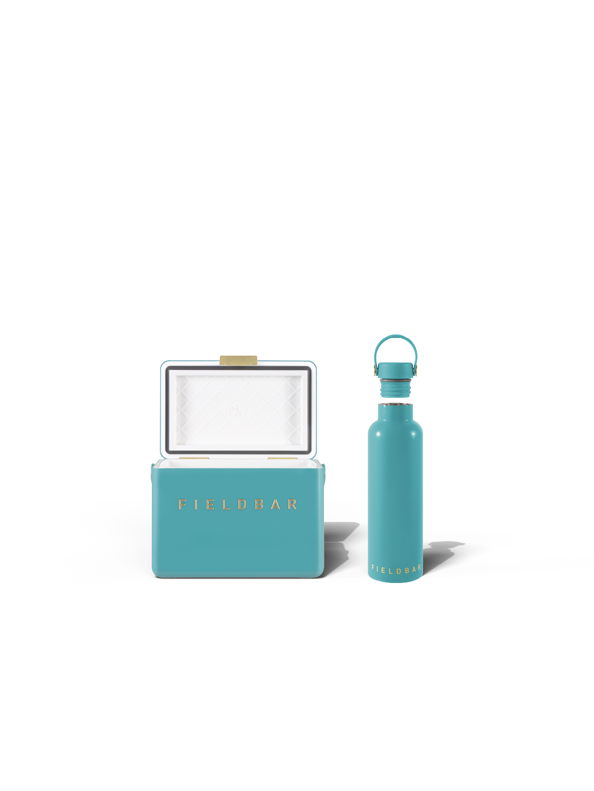 Mini Bar hardcase cooler and Field Bottle – luxury gifting bundle
