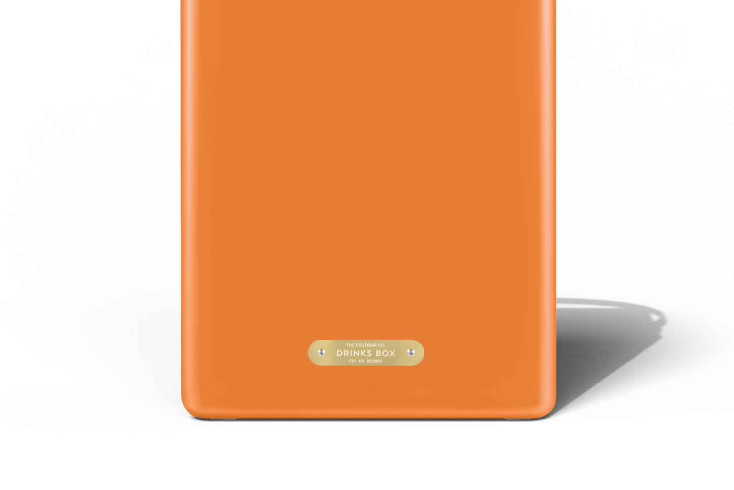 Orchard Orange Cooler Box brass personalisation