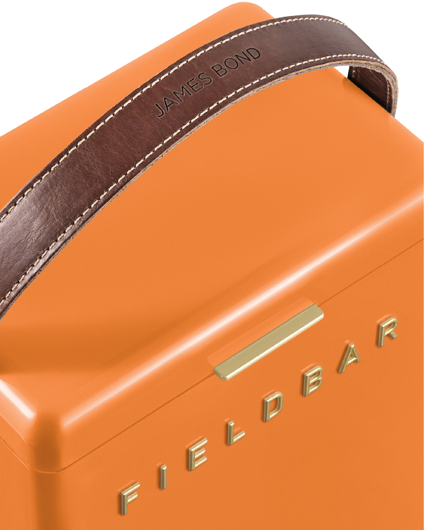 Close-up handle Orchard Orange Cooler Box – designer hardcase cooler