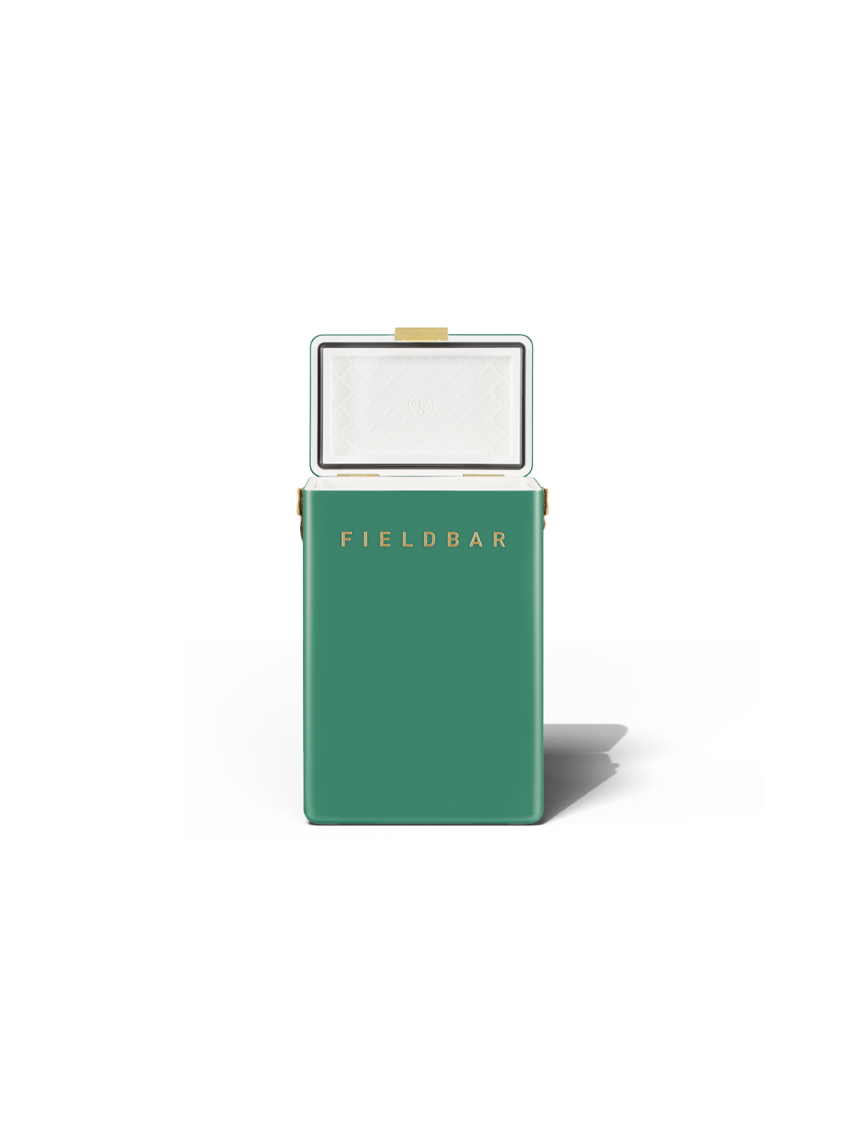 Green cooler box open lid – luxury picnic cooler South Africa by Fieldbar