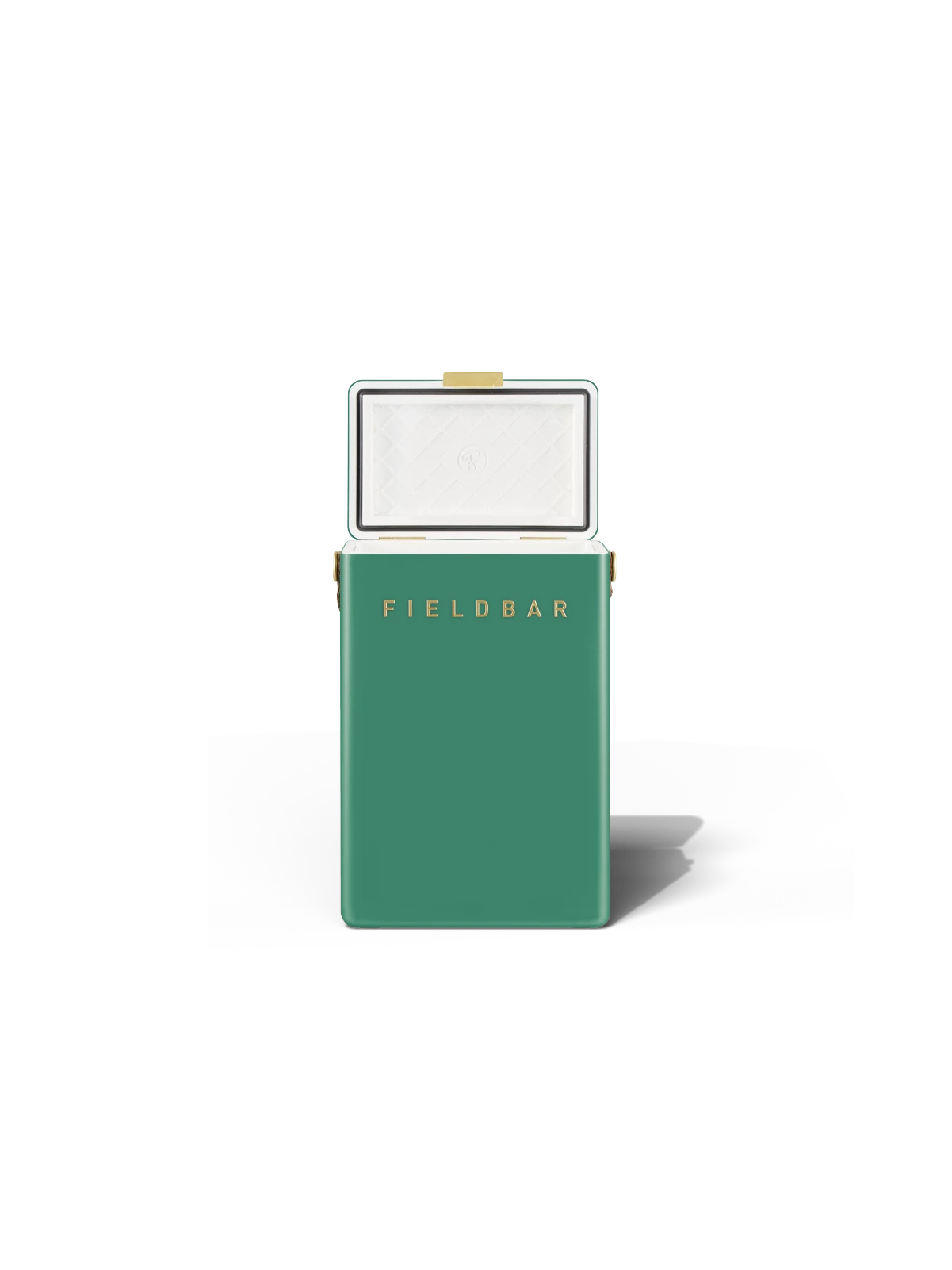 Green cooler box open lid – luxury picnic cooler South Africa by Fieldbar