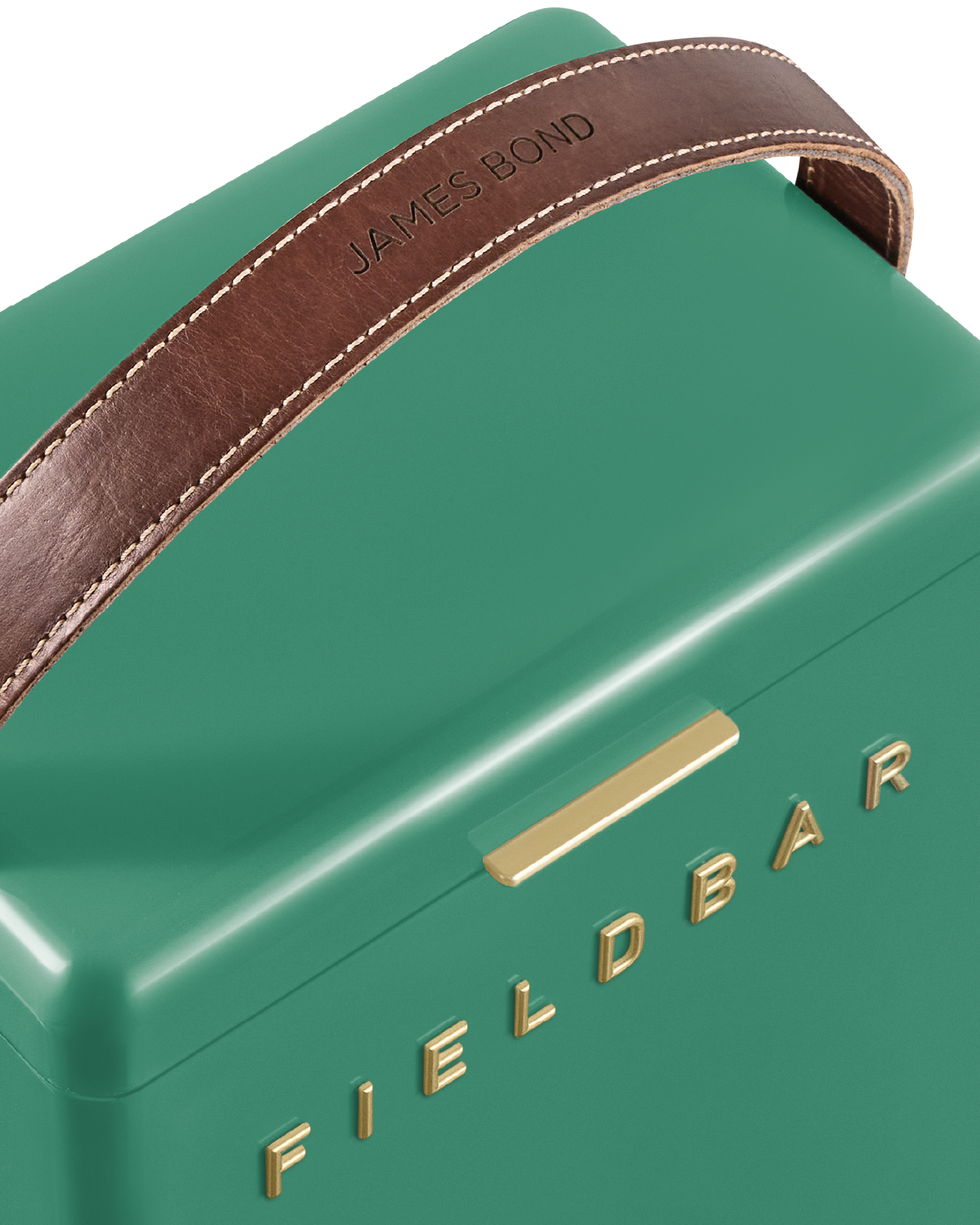 Close-up handle Parisian Green Cooler Box – designer hardcase cooler