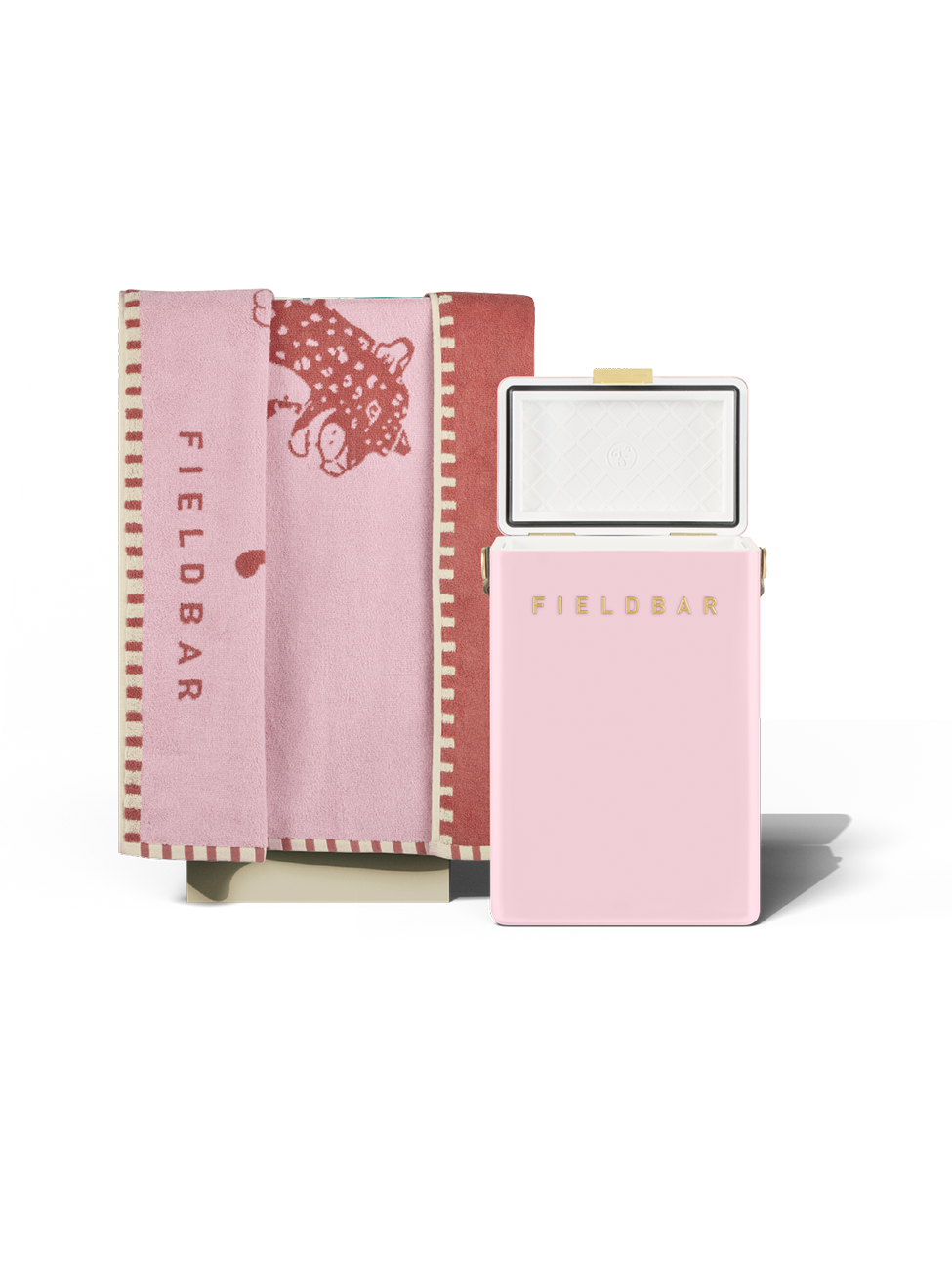 Fieldbar Nellie Pink cooler box and luxury Seabed Towel – Cape Town picnic set