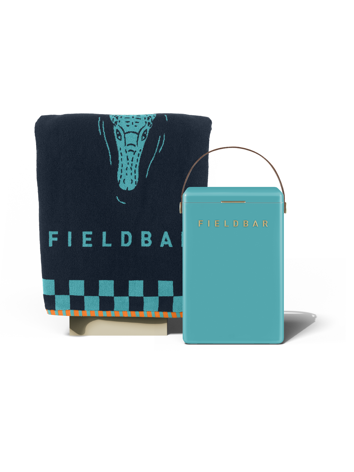 Drinks Box & Towel Bundle / Bazaruto Blue