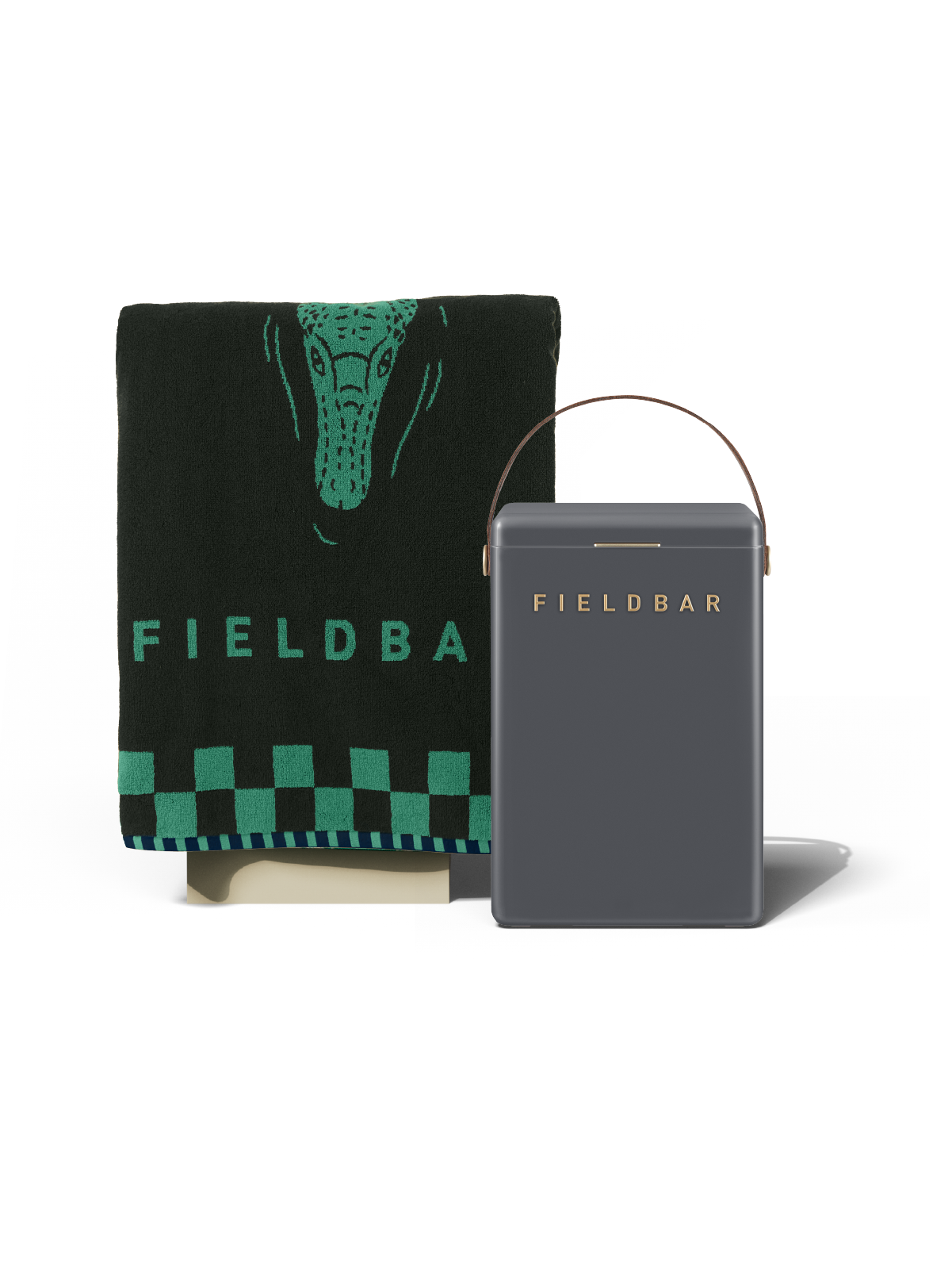 Drinks Box & Towel Bundle / Oyster Grey