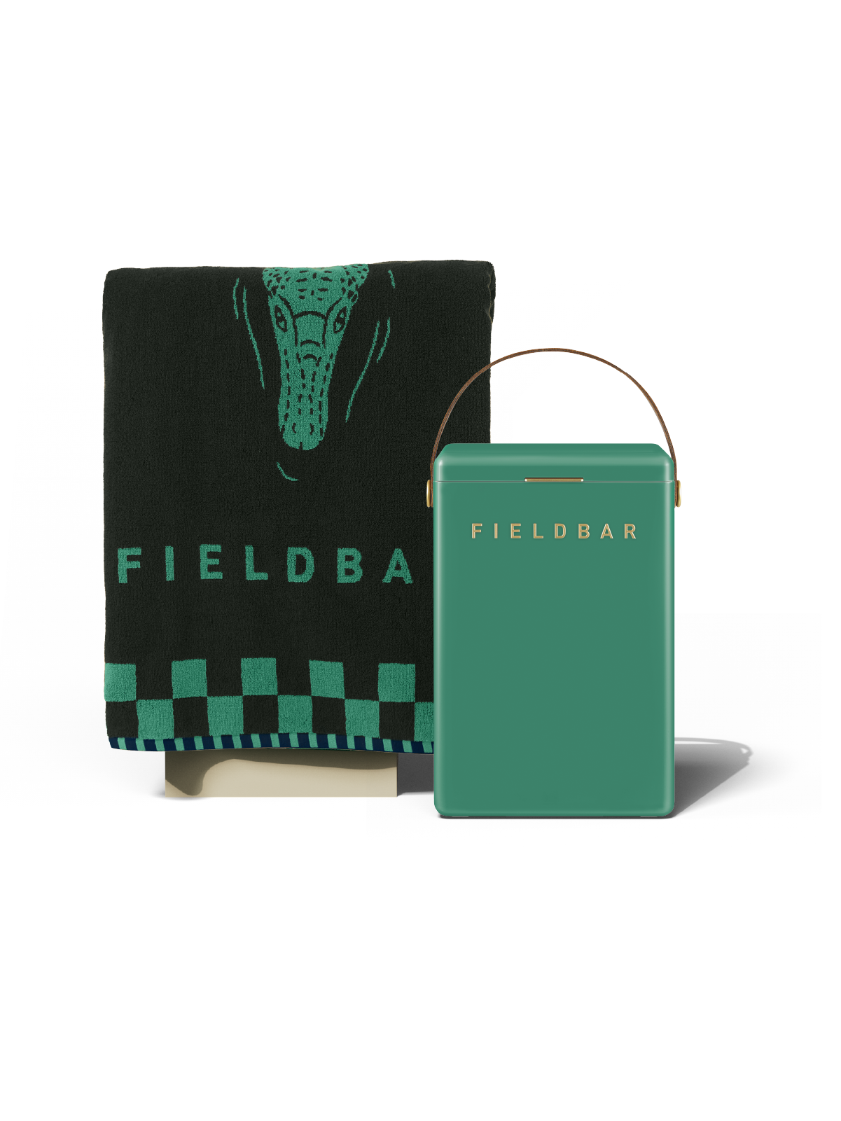 Drinks Box & Towel Bundle / Parisian Green