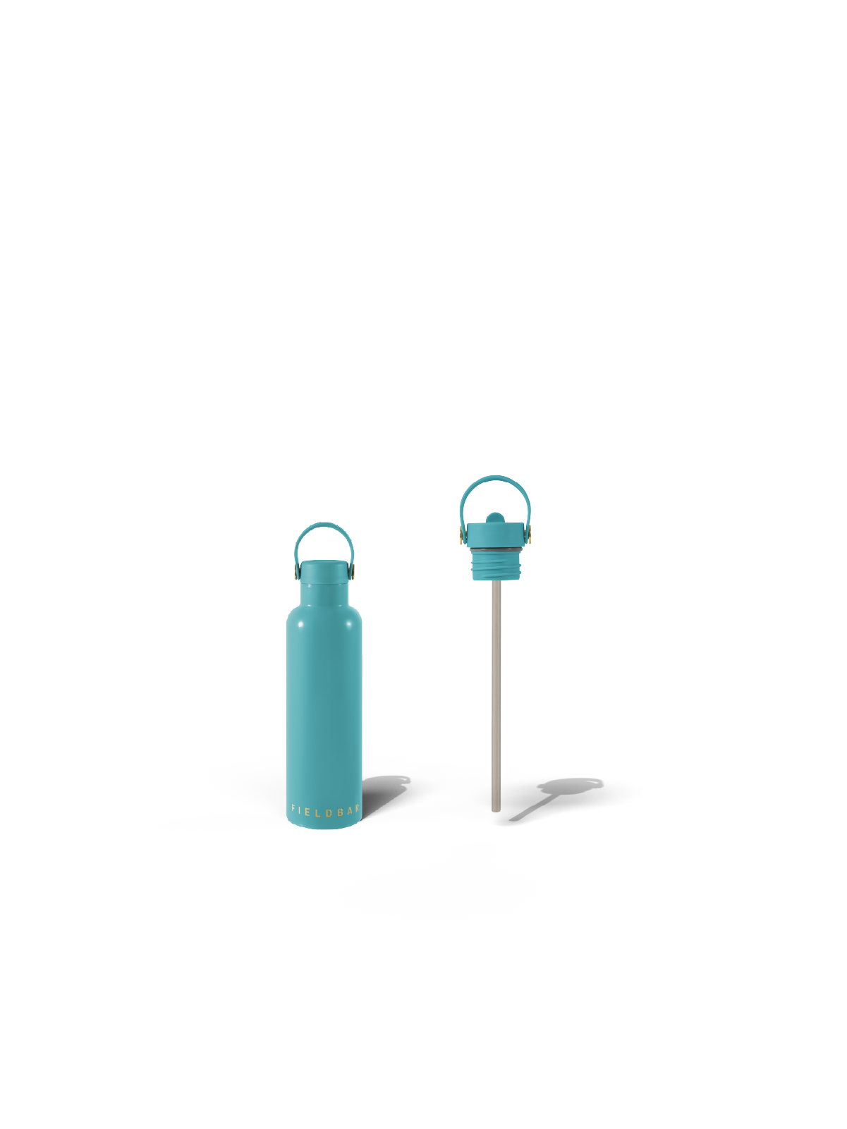 Field Bottle Sip Lid & Metal Straw / Bazaruto Blue