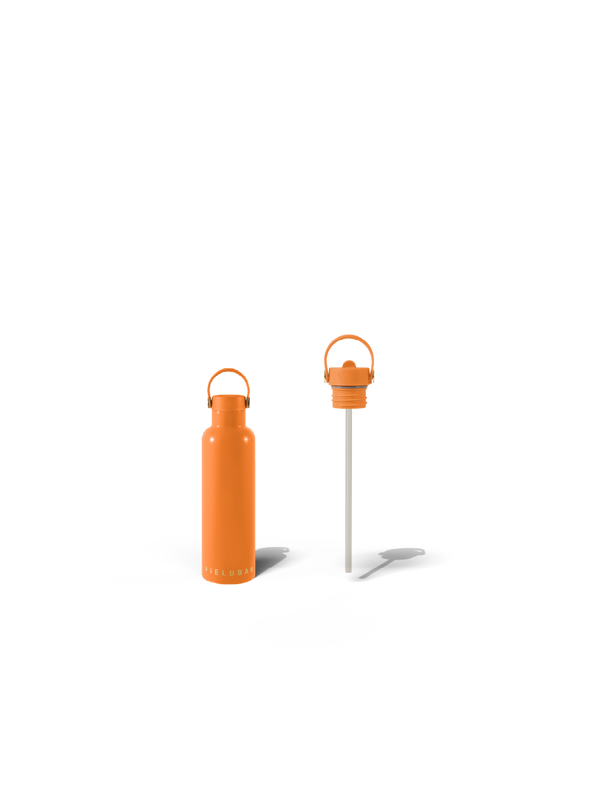 Field Bottle Sip Lid & Metal Straw / Orchard Orange