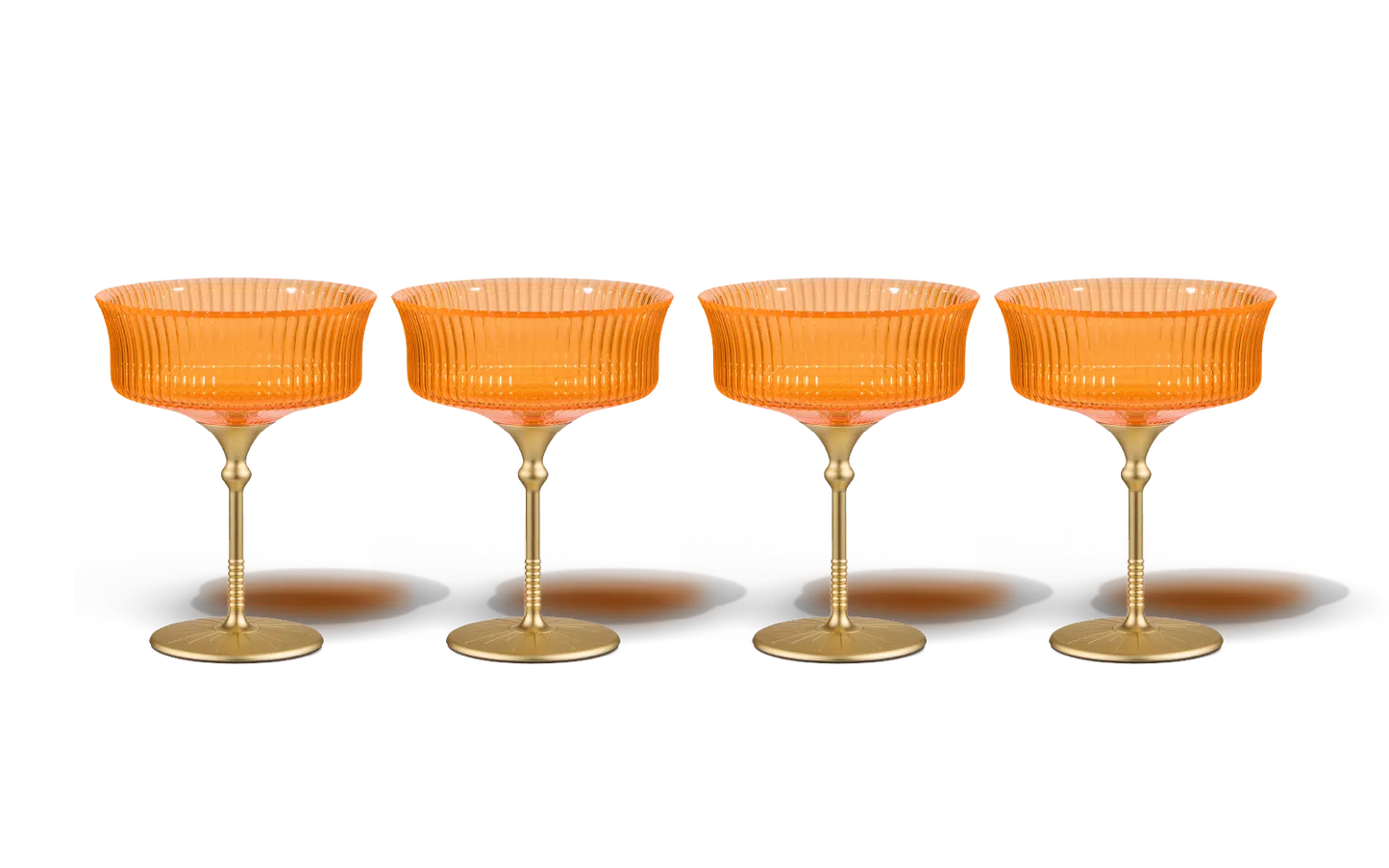 Sun Glasses Coupe Set of 4 / Orchard Orange