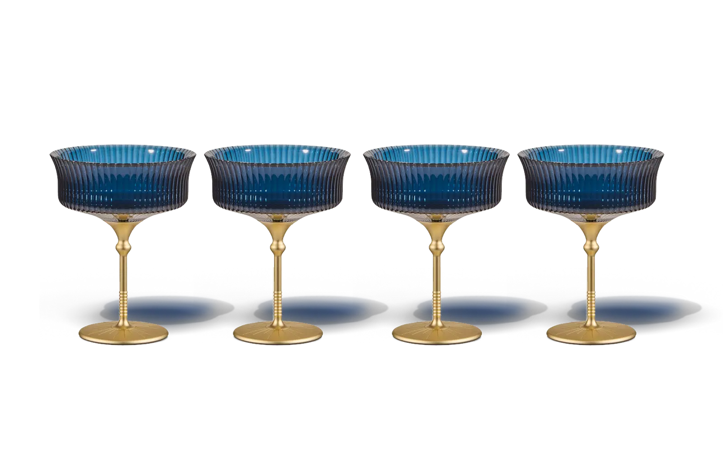 Sun Glasses Coupe Set of 4 / Sea Boat Blue