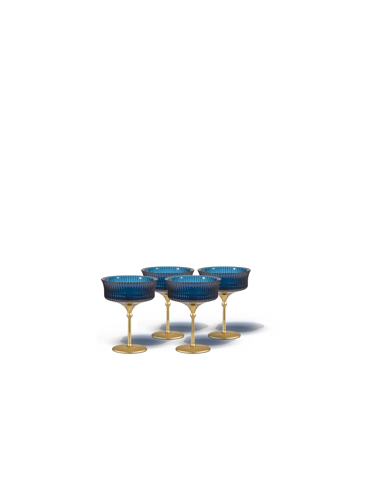 Sun Glasses Coupe Set of 4 / Sea Boat Blue