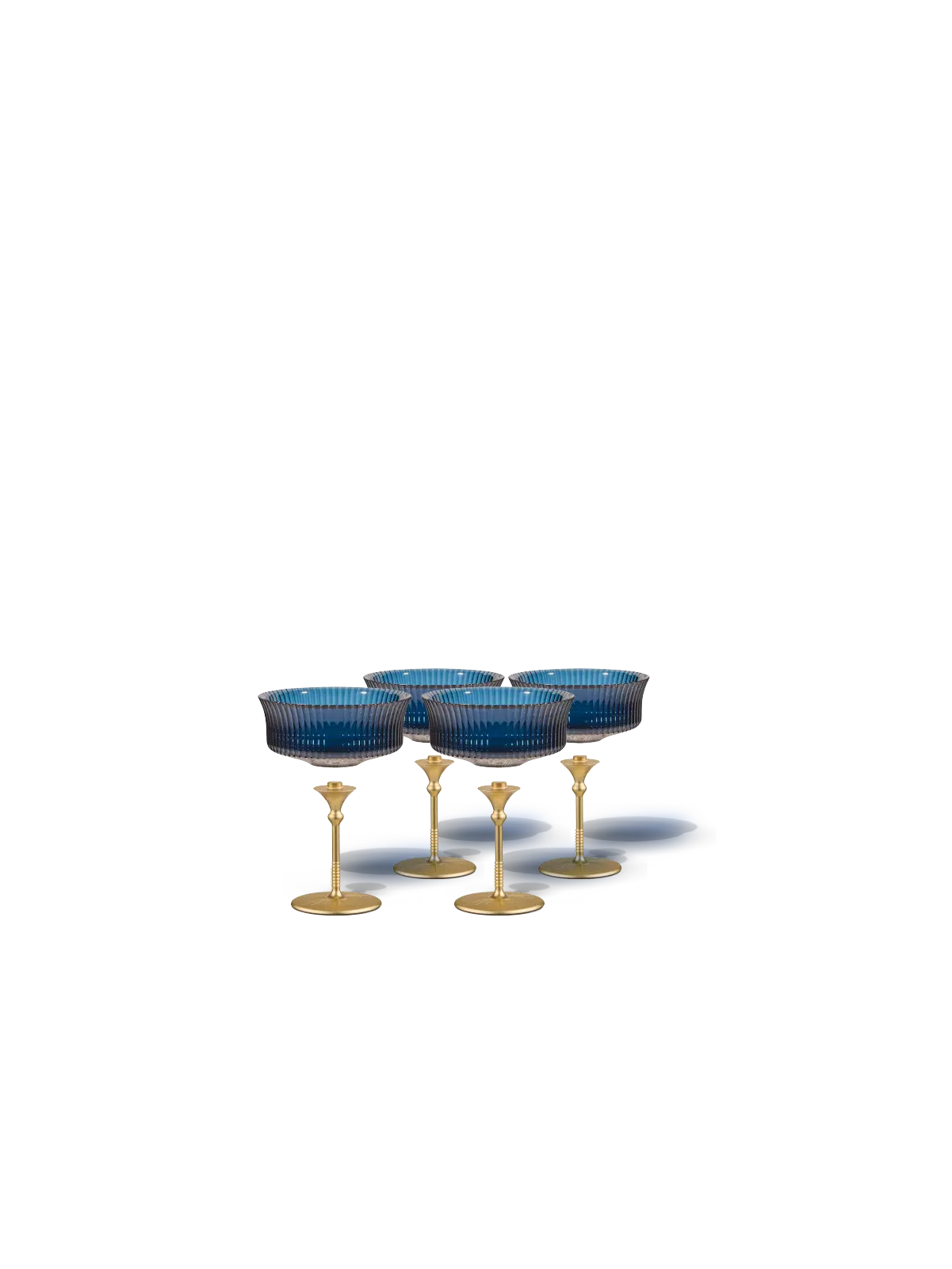 Sun Glasses Coupe Set of 4 / Sea Boat Blue