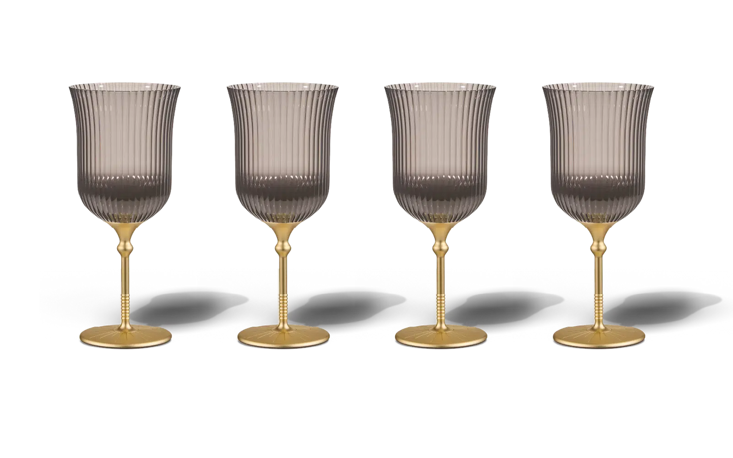 Sun Glasses Wine Set of 4 / Oyster Grey