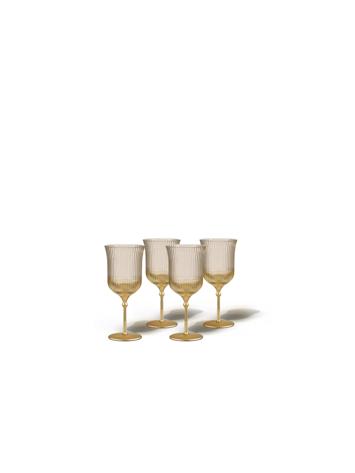 Sun Glasses Wine Set of 4 / Safari White