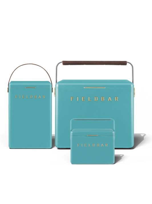 Cooler Box Trio Bazaruto Blue –Mini Bar, Drinks Box, Gin Trunk, Fieldbar