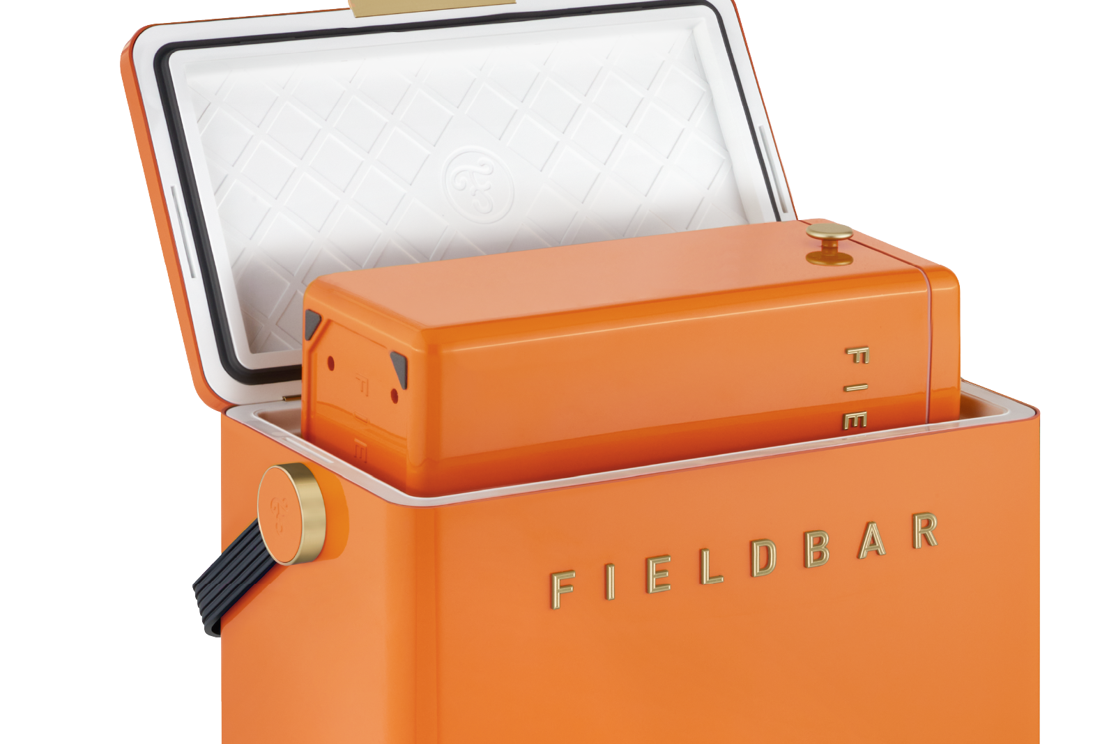 Side profile Orchard Orange Cooler Box Set – stylish outdoor coolerd South Africa