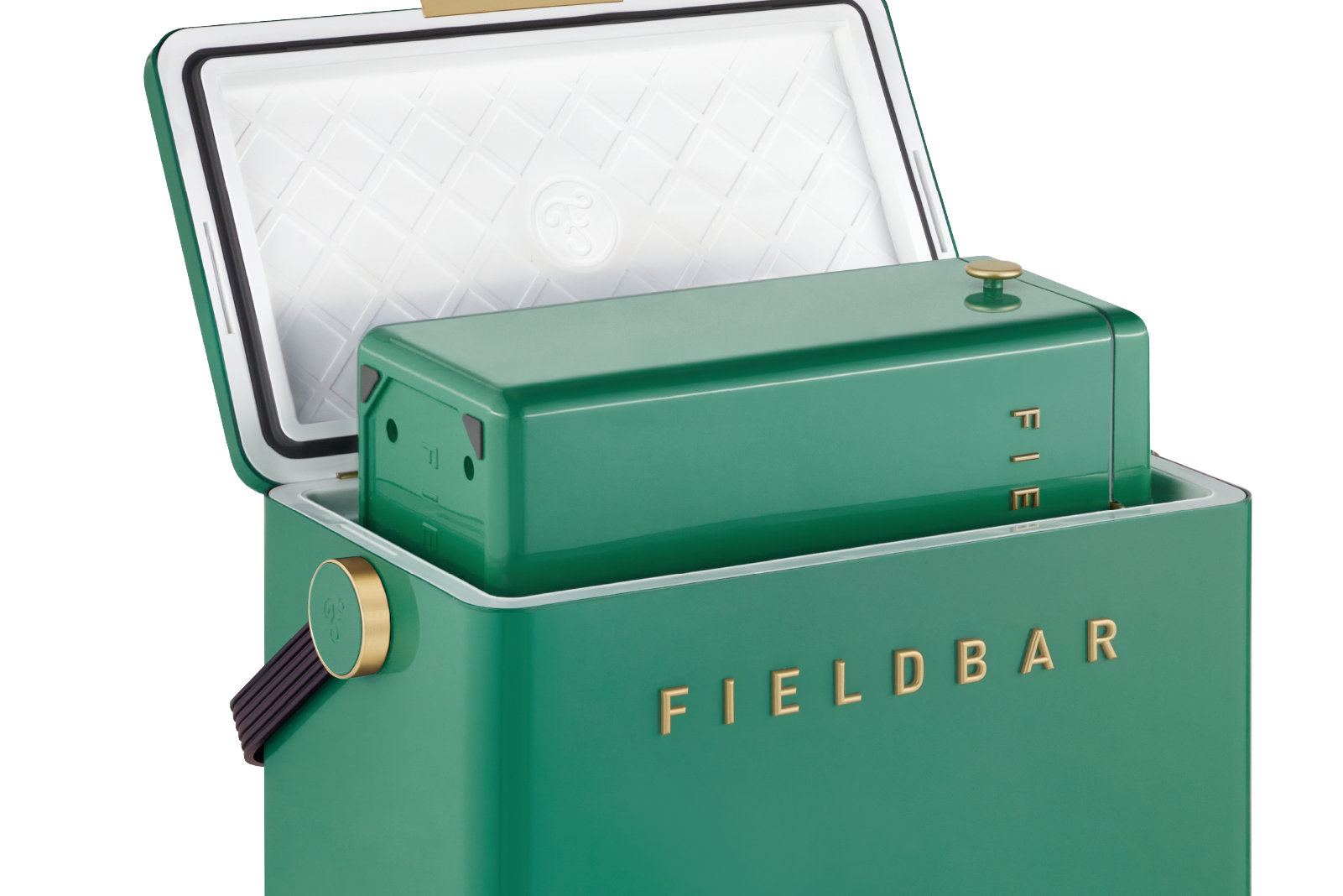 Side profile Parisian Green Cooler Box Set – stylish outdoor coolers South Africa