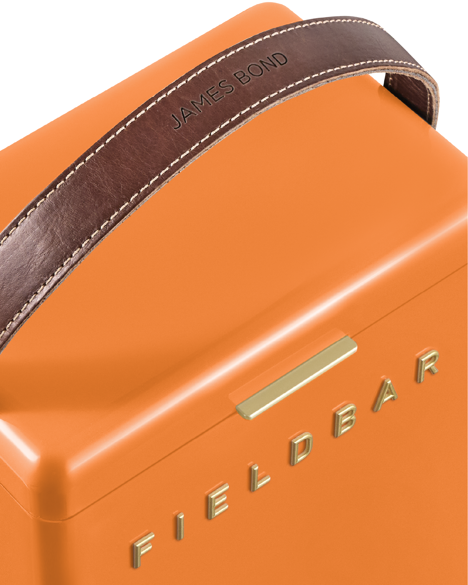 Close-up handle Orchard Orange Cooler Box – designer hardcase cooler