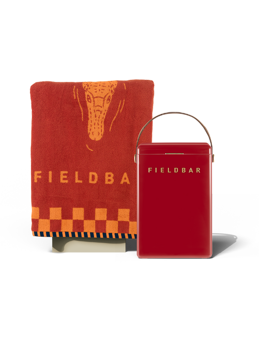 Drinks Box & Towel Bundle / Lobster Red