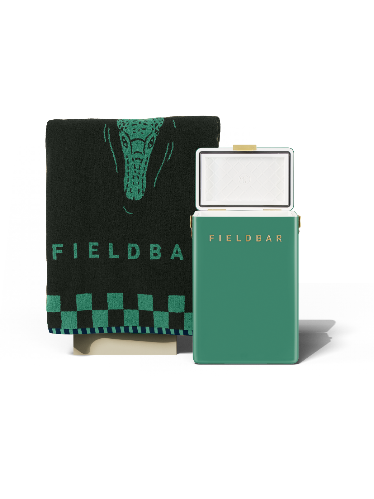 Drinks Box & Towel Bundle / Parisian Green
