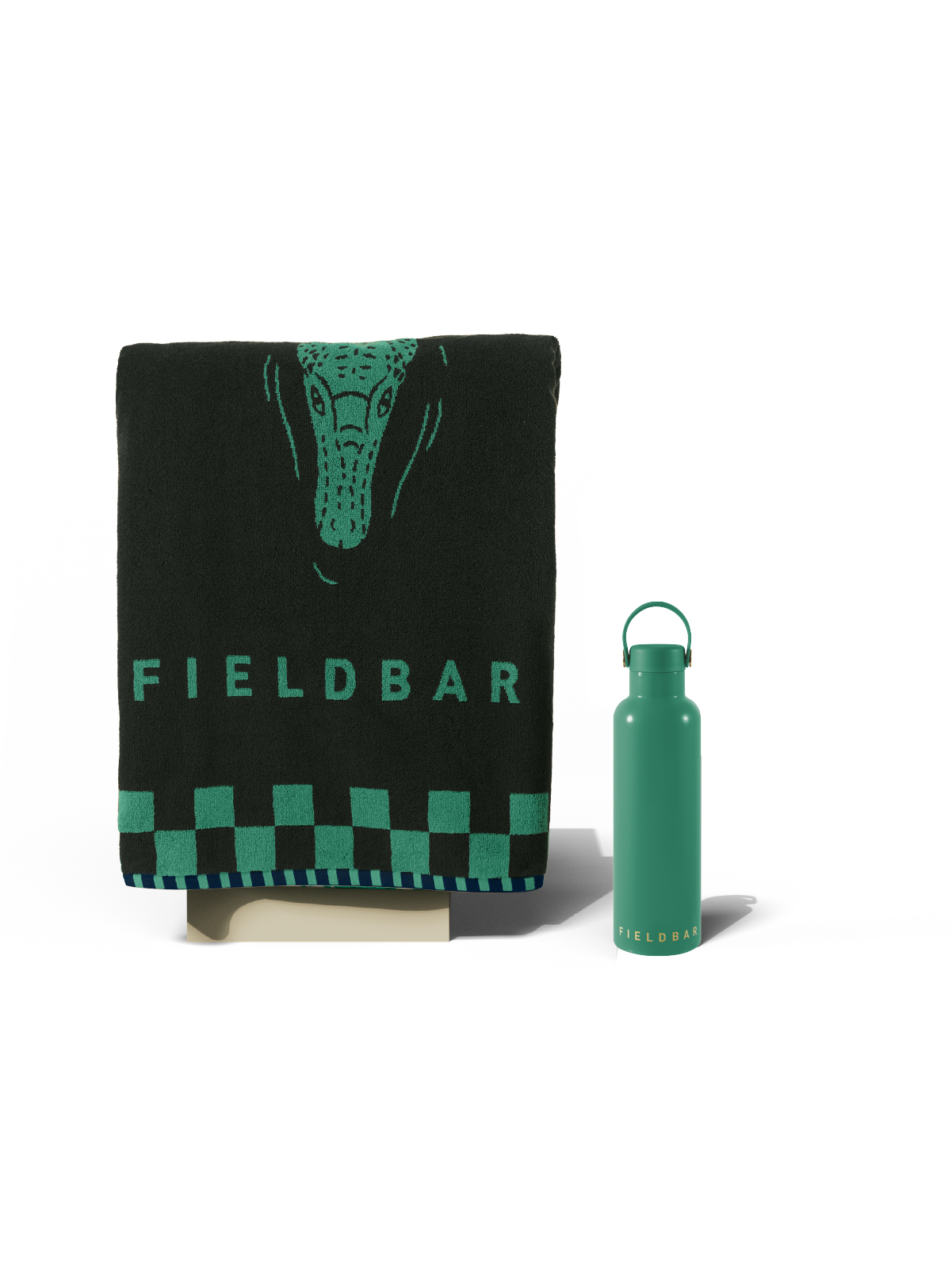 Field Bottle & Towel Bundle / Parisian Green