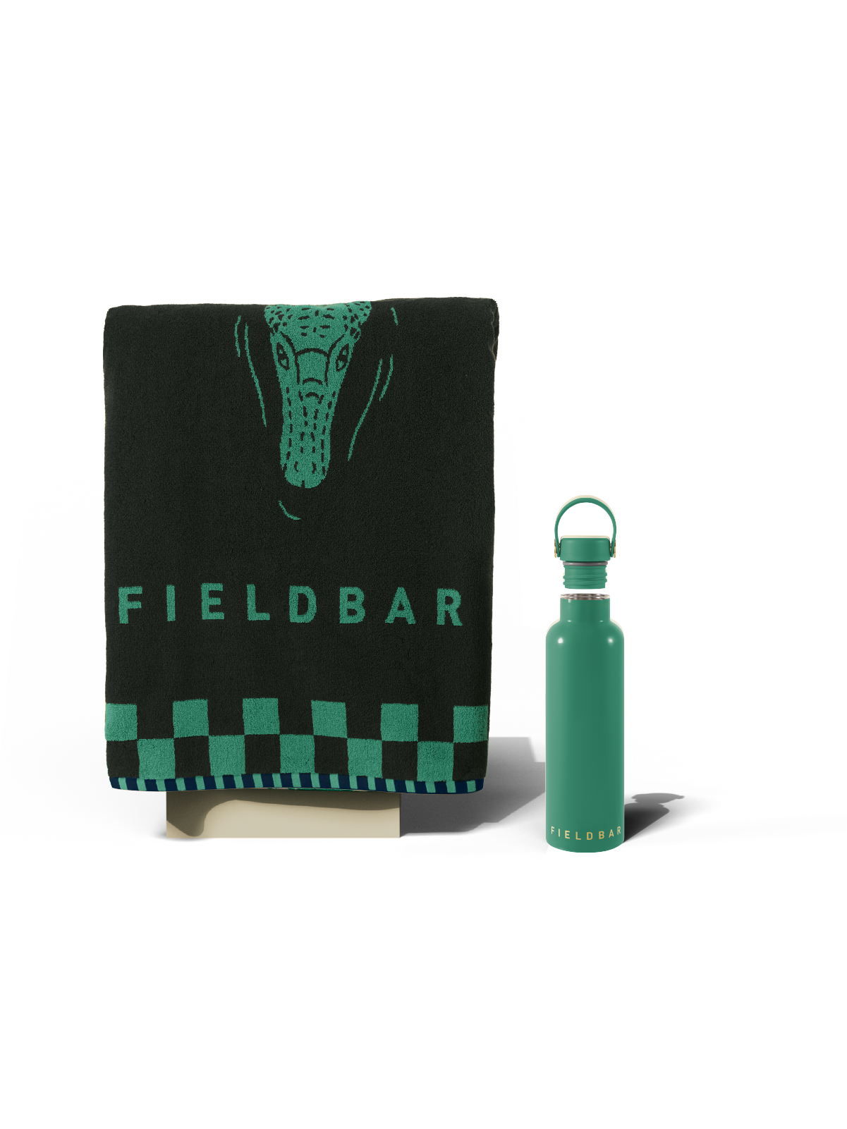 Field Bottle & Towel Bundle / Parisian Green