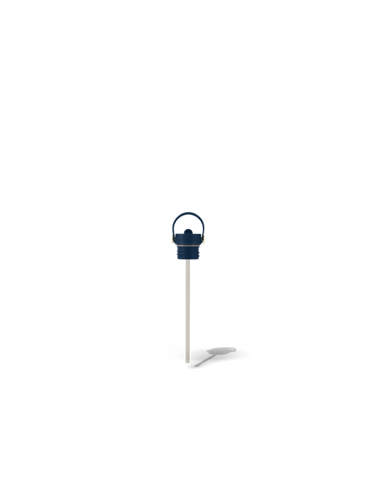 Field Bottle Sip Lid & Metal Straw / Sea Boat Blue