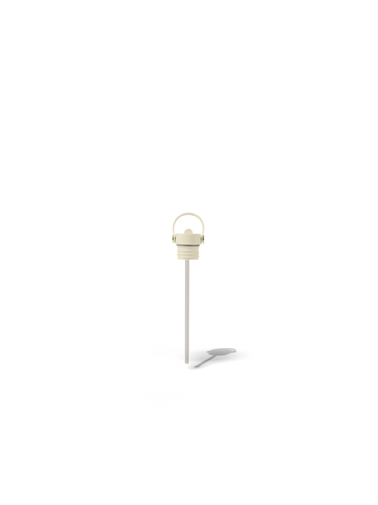 Field Bottle Sip Lid & Metal Straw / Safari White