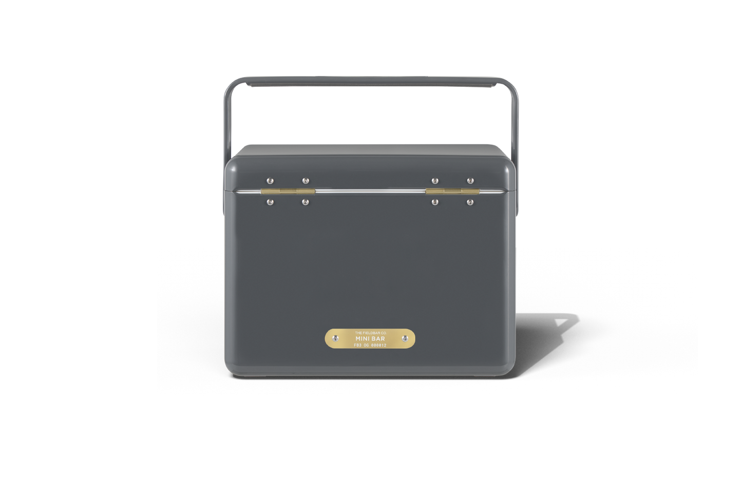 Mini Bar Cooler Box Oyster Grey back view