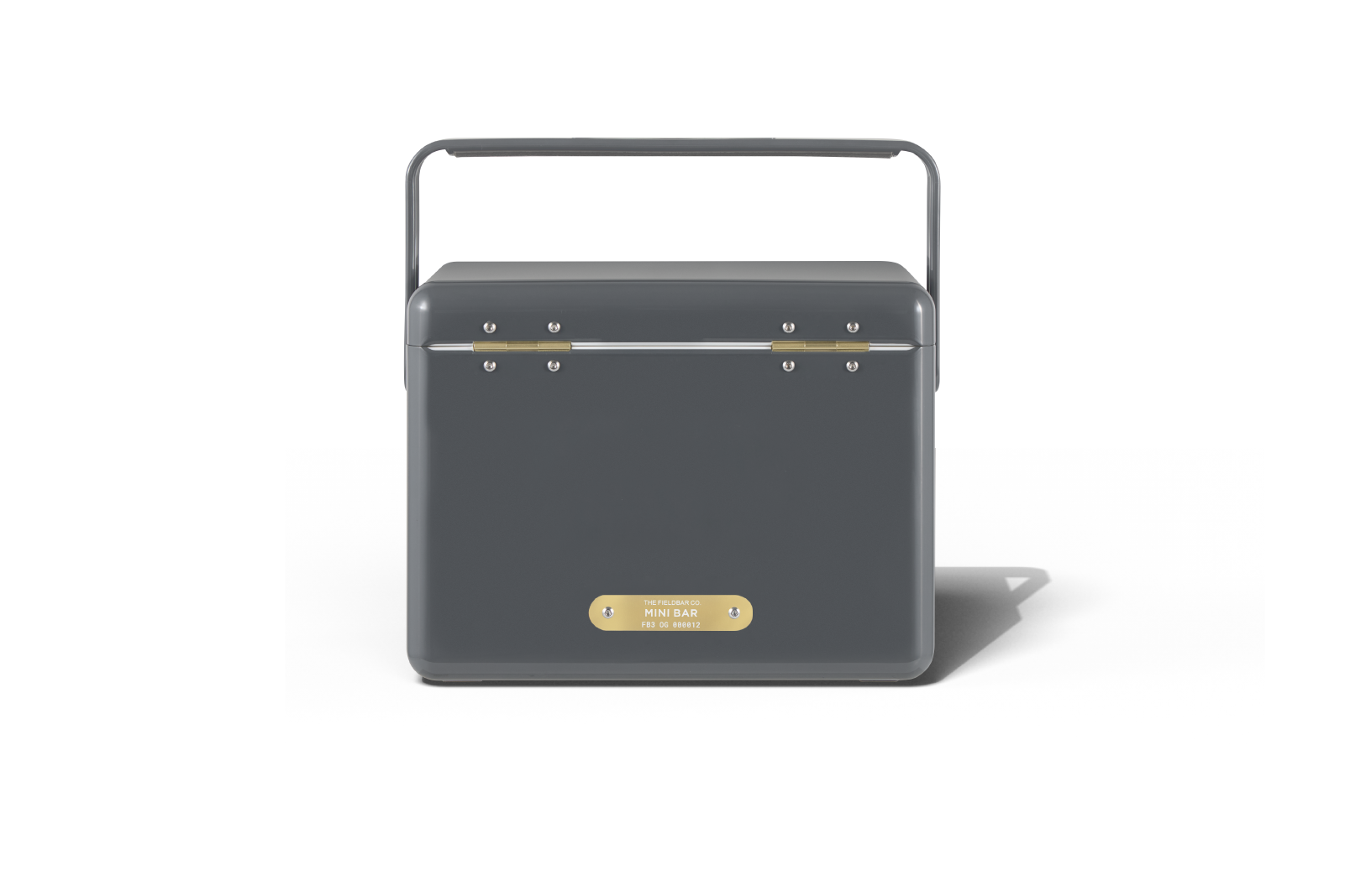 Mini Bar Cooler Box Oyster Grey back view