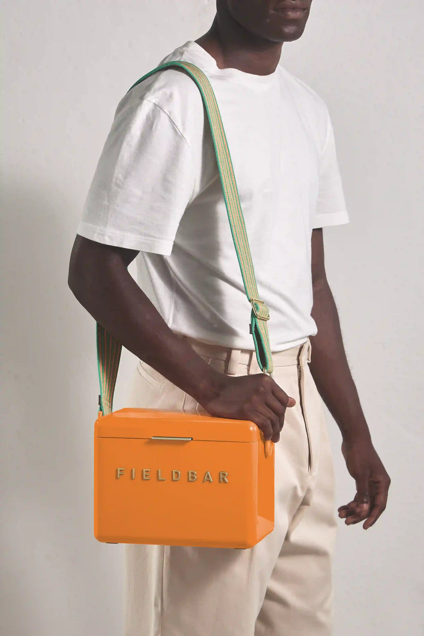 Orchard Orange FIELDBAR mini bar with shoulder strap
