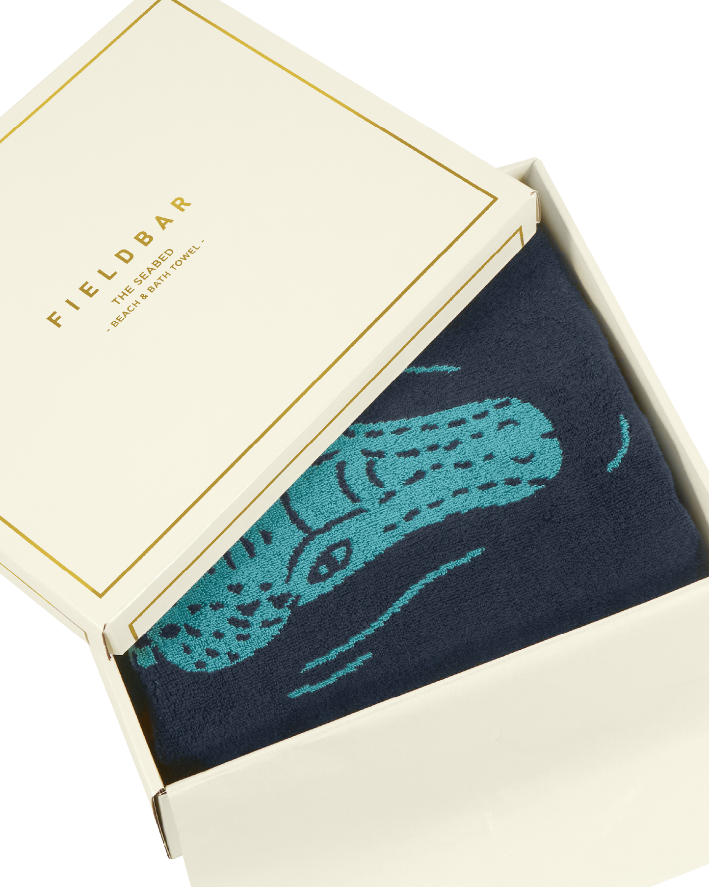 Seabed Beach & Bath Towel / Sea Boat Blue