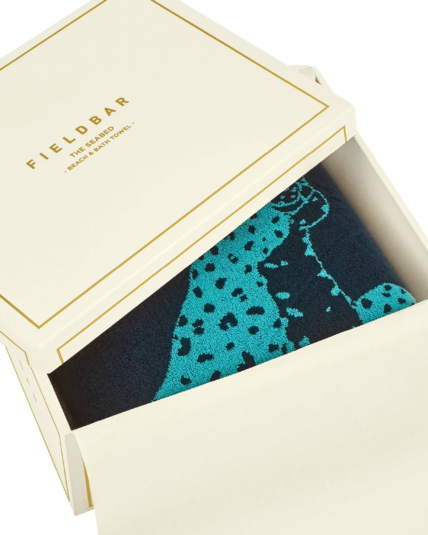 Seabed Beach & Bath Towel / Sea Boat Blue