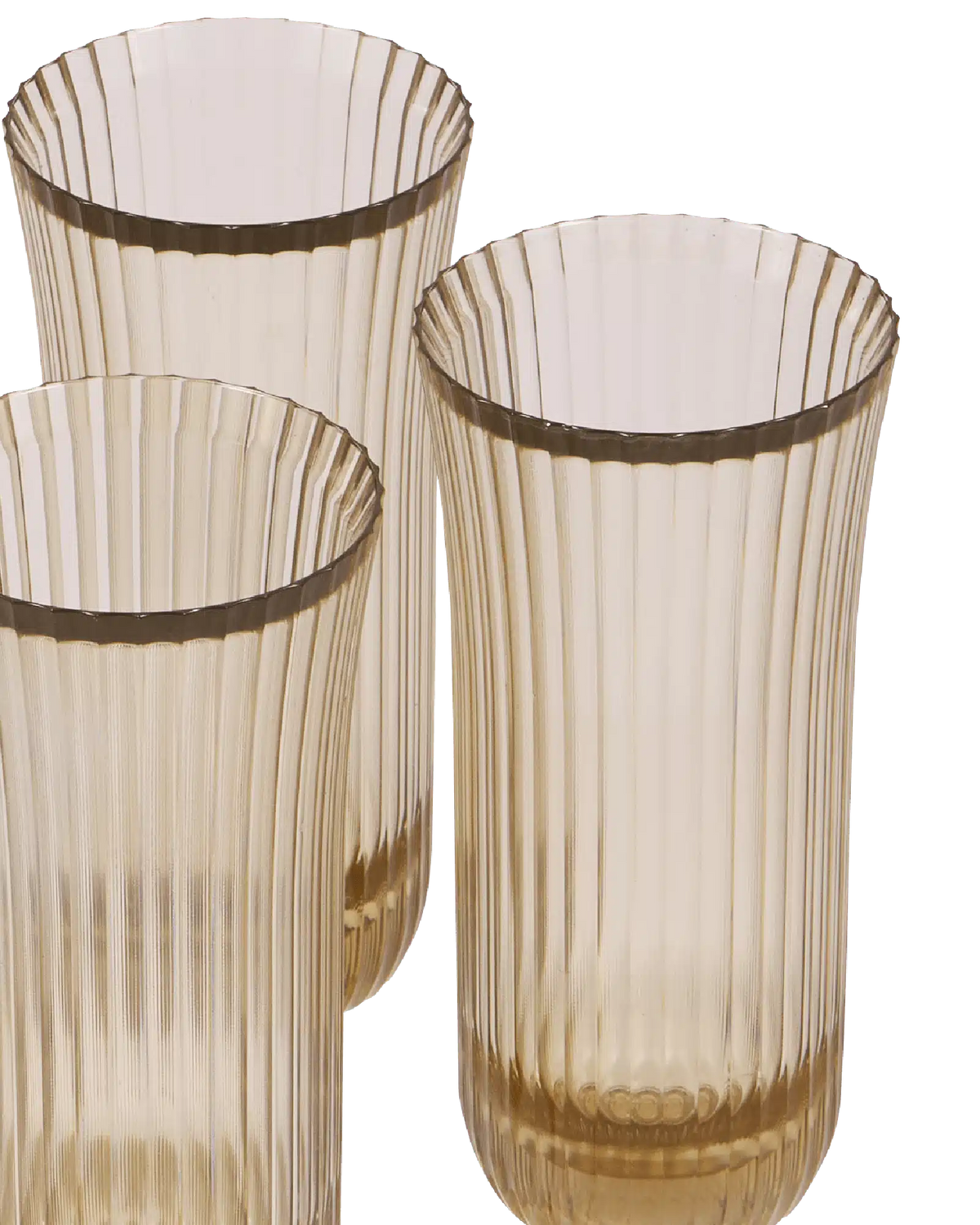 Sun Glasses Flute Set of 4 / Safari White