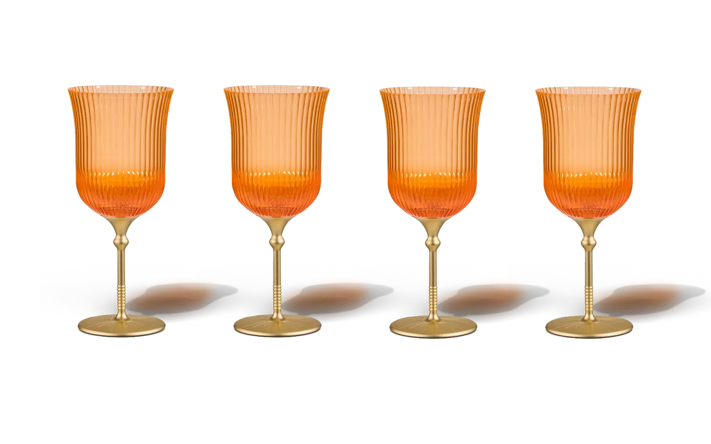 Sun Glasses Wine Set of 4 / Orchard Orange