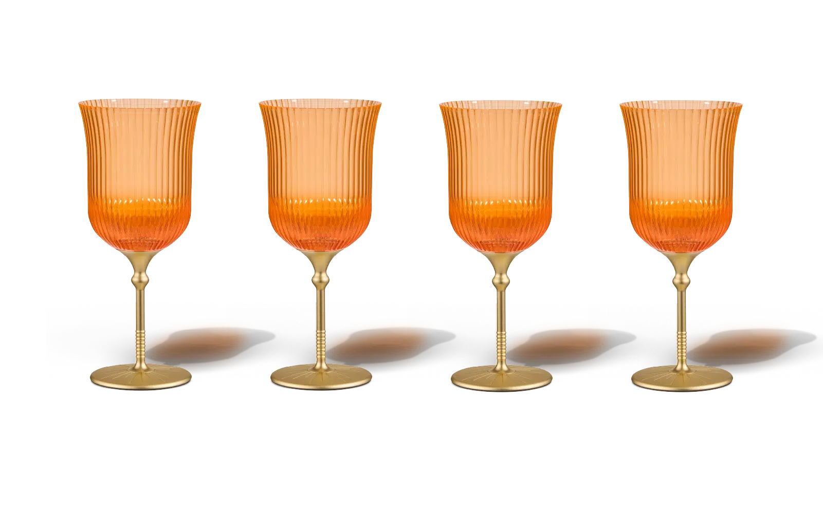Sun Glasses Wine Set of 4 / Orchard Orange