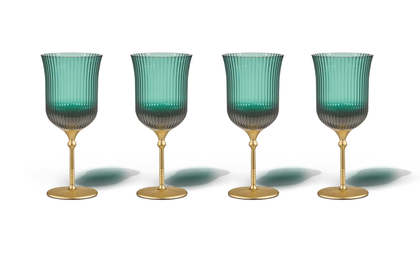 Sun Glasses Wine Set of 4 / Parisian Green