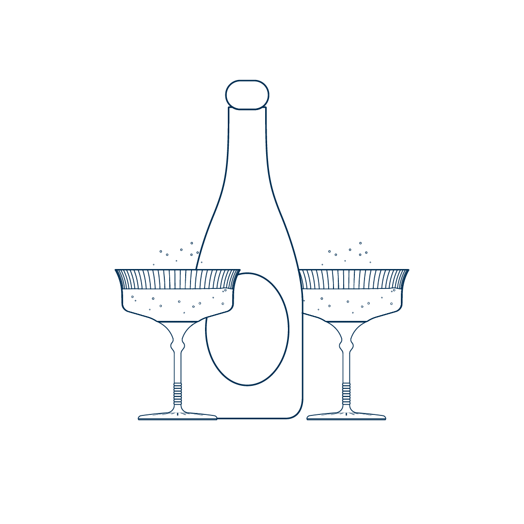 2 Glasses of Champagne 200ml